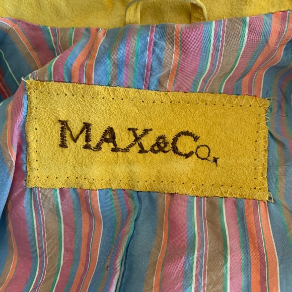 Max & Co Retro Yellow Suede Jacket - Picture 6 of 7